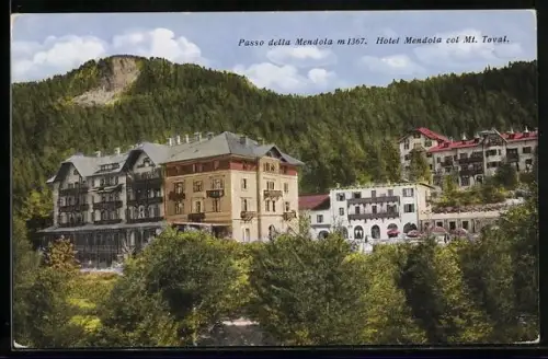 AK Passo della Mendola, Hotel Mendola col Mt. Toval