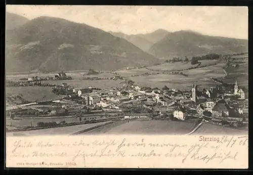 AK Sterzing, Ortsansicht aus der Vogelschau