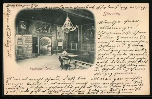 AK Sterzing, Rathaus-Saal, Innenansicht