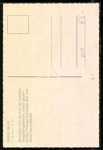 AK Schauspieler Pierre Brice in Winnetou II. Teil