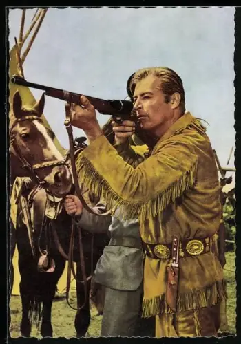 AK Schauspieler Lex Barker als Old Shatterhand