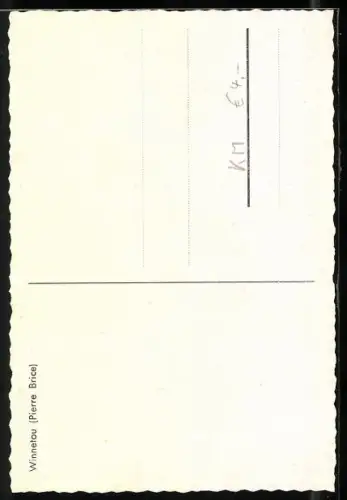 AK Winnetou, dem Häuptling der Apachen wird das Kriegsbeil ausgehändigt