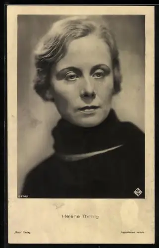 AK Portrait der Schauspielerin Helene Thimig