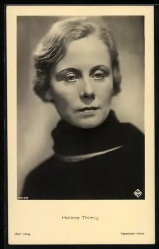 AK Portrait der Schauspielerin Helene Thimig