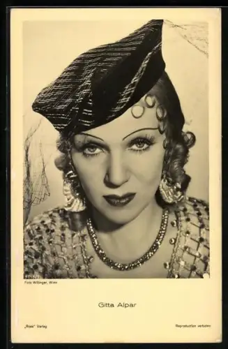 AK Schauspielerin Gitta Alpar mit Locken