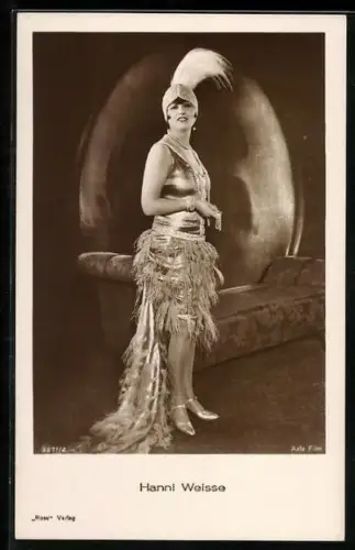 AK Schauspielerin Hanni Weisse im knielangen Kleid