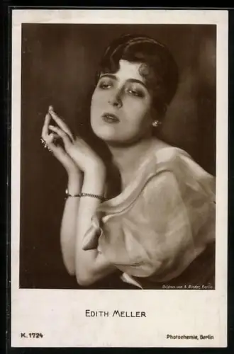 AK Schauspielerin Edith Meller mit schicker Frisur