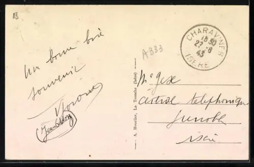 AK Charavines, Le Grand Canal avec rameurs et barques