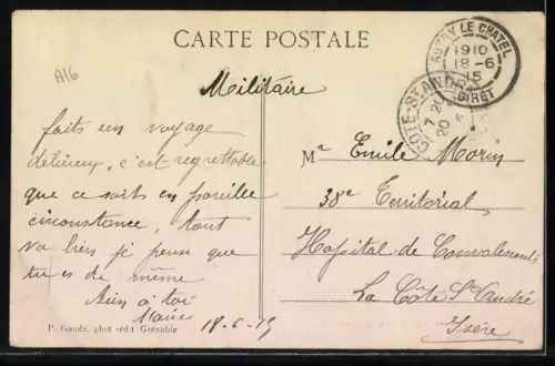 AK La Côte-Saint-André, École Supérieure de garcons, ancien Château Louis XI