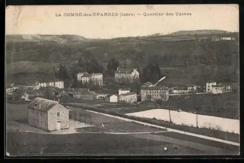 AK La Combe-des-Éparres /Isère, Quartier des Usines