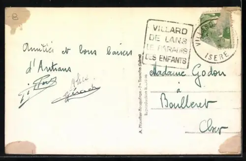 AK Autrans /Isère, Le Bourg Dessus avec vue sur les montagnes environnantes