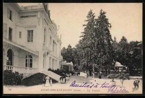 AK Allevard-les-Bains /Isère, Le Casino et son jardin élégant