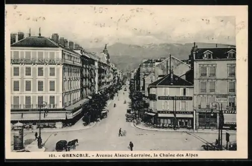 AK Grenoble, Avenue Alsace-Lorraine, la Chaîne des Alpes