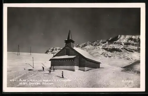 AK Alpe d`Huez, La Chapelle et les Grandes Rousses sous la neige