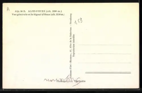 AK Alpe-d`Huez, Vue générale et le Signal d`Huez