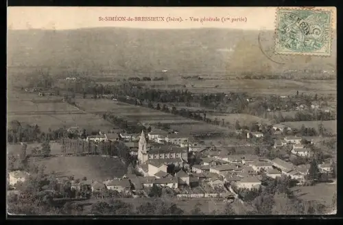 AK St-Siméon-de-Bressieux /Isère, Vue générale, 1re partie