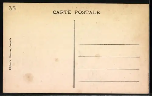 AK Allevard-les-Bains, Vue générale et le Glacier du Gleyzin