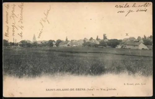 AK Saint-Hilaire-de-Brens /Isère, Vue générale