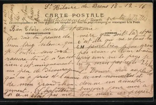 AK Saint-Hilaire-de-Brens /Isère, Vue générale