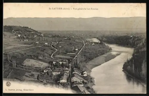 AK St-Lattier /Isère, Vue générale Les Fauries