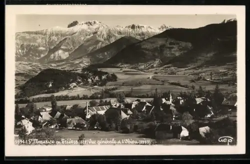 AK Saint-Maurice-en-Trièves, Vue générale et l`Obiou