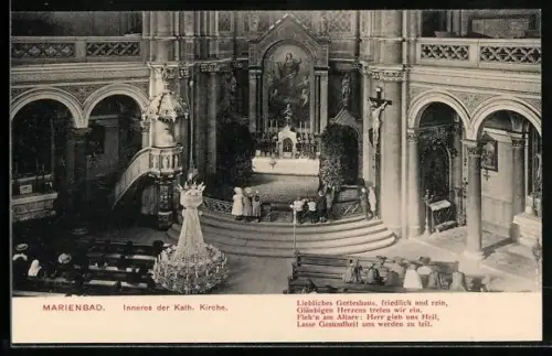 AK Marienbad, Inneres der kath. Kirche