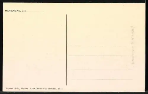 AK Marienbad, Blick über die neuen Anlagen