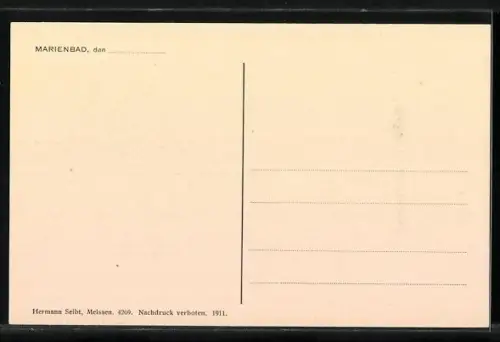 AK Marienbad, Blick über die neuen Anlagen