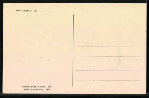 AK Marienbad, Franz-Josef-Platz mit Brunnen