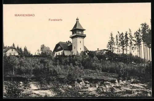 AK Marienbad, Blick auf die Forstwarte