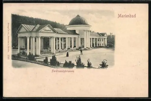 AK Marienbad, Ferdinandsbrunnen