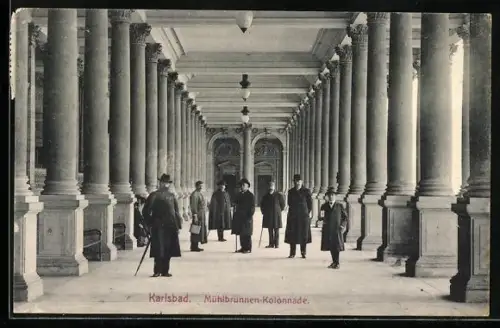 AK Karlsbad, Mühlbrunnen-Kolonnade