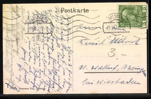 AK Karlsbad, Mühlbrunnen-Kolonnade