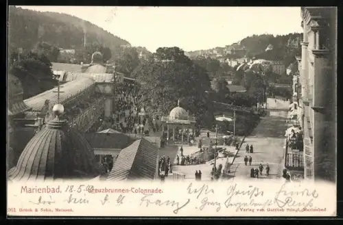AK Marienbad, Kreuzbrunnen-Colonnade