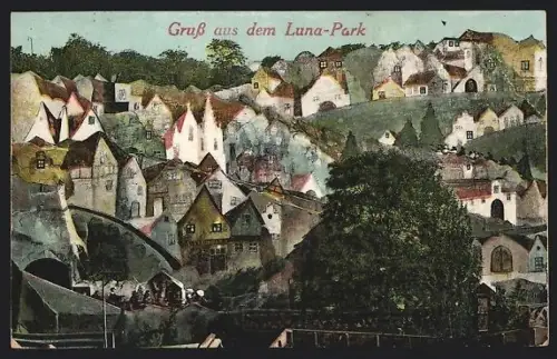 AK Berlin-Halensee, Ansicht vom Lunapark, Volksfest