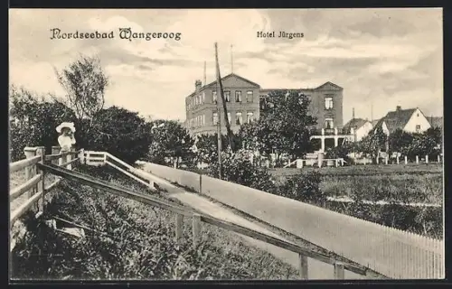 AK Wangeroog, Blick auf das Hotel Jürgens