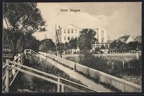 AK Wangerooge, Blick zum Hotel Jürgens