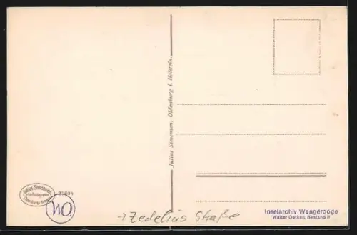 AK Wangeroog, Strassenpartie mit Hotel Hanken