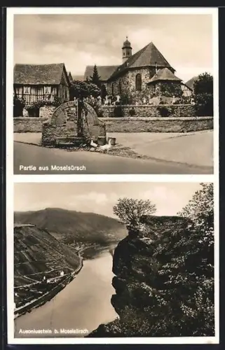 AK Moselsürsch, Ortspartie und Ausoniusstein