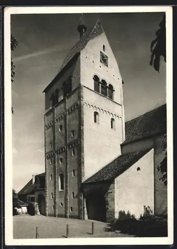 Foto-AK Deutscher Kunstverlag: Reichenau /Mittelzell, Blick zum Münster