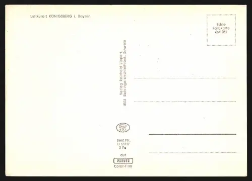 AK Königsberg /Bayern, Stadtansicht, Kirche, Stadttor, Fachwerkhäuser