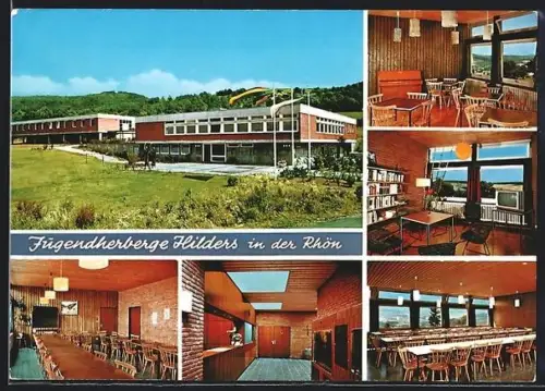 AK Hilders /Rhön, Jugendherberge, Speisesaal, Aufenthaltsraum