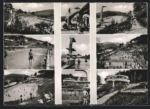 AK Bad Kissingen, Terrassen-Schwimmbad am Ballinghain