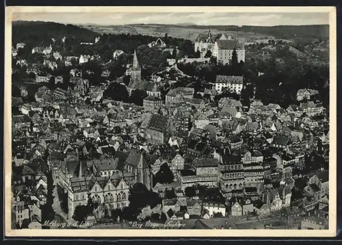 AK Marburg a. d. Lahn, Altstadt, Schloss, Fliegeraufnahme