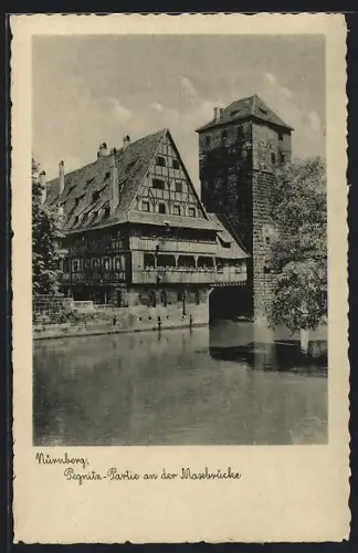 AK Nürnberg, Pegnitz-Partie an der Maxbrücke