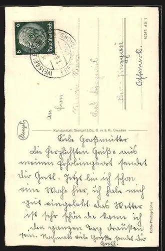 AK Freiberg i. Sa., Ober-Markt mit Petri-Kirche