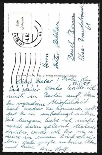 AK Berlin-Tempelhof, Denkmal der Luftbrücke