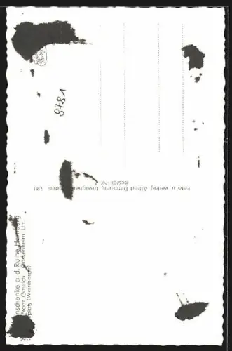 AK Gössenheim, Ruine Homburg, Gasthaus Weinschenke an der Ruine