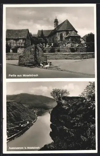 AK Moselsürsch, Ausoniusstein und Kirche