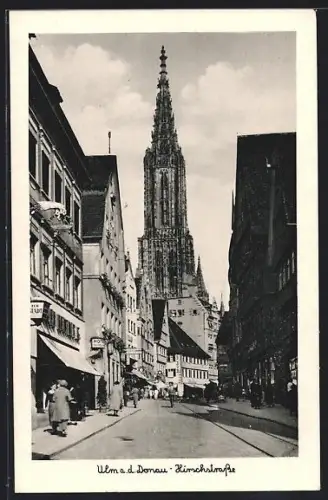 AK Ulm a. d. Donau, Hirschstrasse, Münster